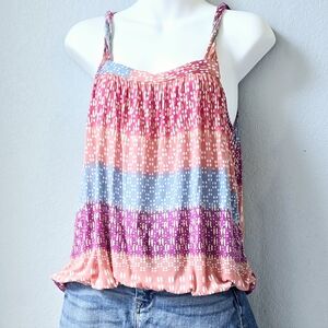 Free People Colorful Top | size small petite | twisted straps